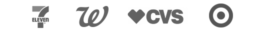brand-row_update.png 7-Eleven, Walgreens, CVS, and Target logos